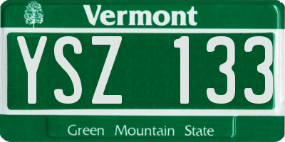 VT license plate YSZ133