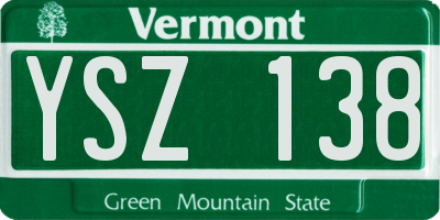 VT license plate YSZ138