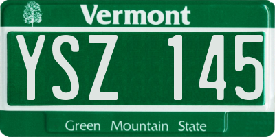 VT license plate YSZ145