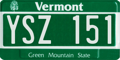 VT license plate YSZ151