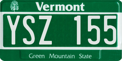 VT license plate YSZ155