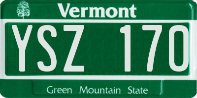VT license plate YSZ170
