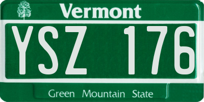 VT license plate YSZ176