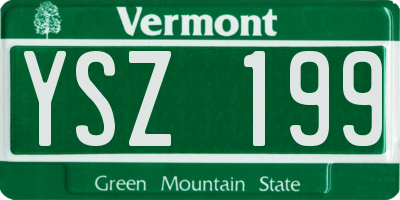 VT license plate YSZ199