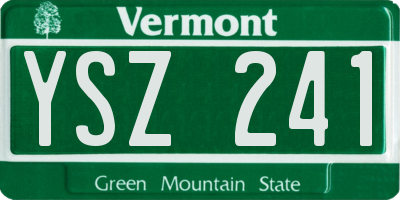 VT license plate YSZ241