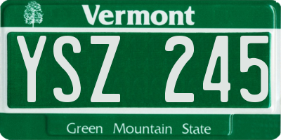 VT license plate YSZ245