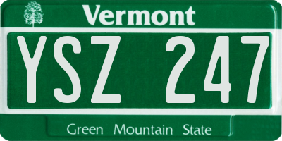 VT license plate YSZ247