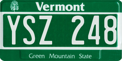 VT license plate YSZ248