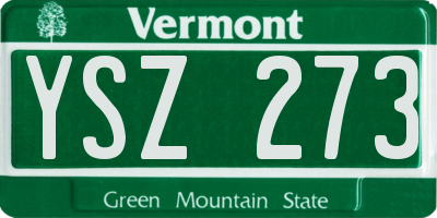 VT license plate YSZ273