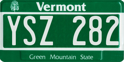 VT license plate YSZ282