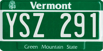 VT license plate YSZ291