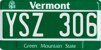 VT license plate YSZ306