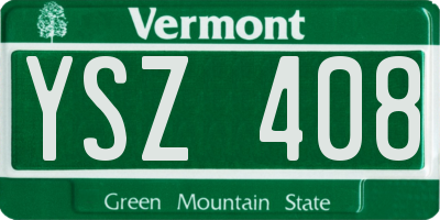 VT license plate YSZ408