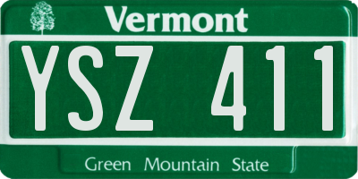 VT license plate YSZ411