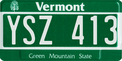 VT license plate YSZ413