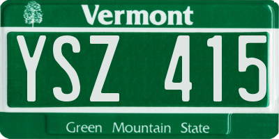 VT license plate YSZ415