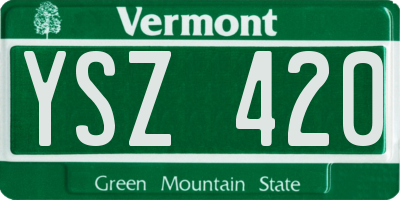 VT license plate YSZ420
