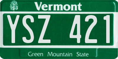 VT license plate YSZ421