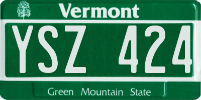 VT license plate YSZ424