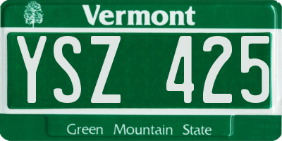VT license plate YSZ425