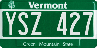 VT license plate YSZ427