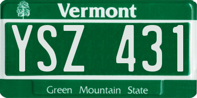 VT license plate YSZ431