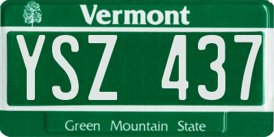 VT license plate YSZ437