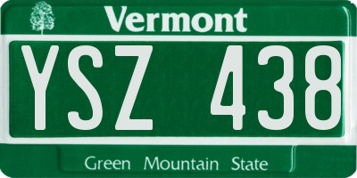 VT license plate YSZ438