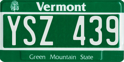VT license plate YSZ439
