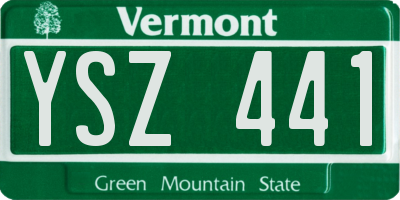 VT license plate YSZ441