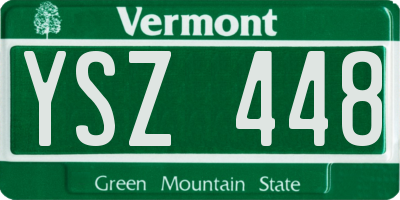 VT license plate YSZ448