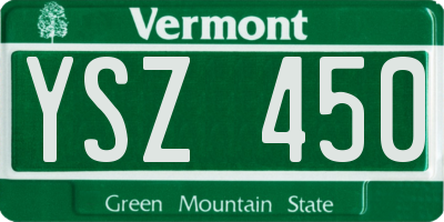 VT license plate YSZ450