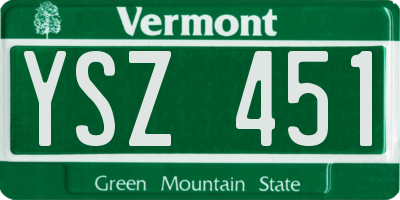 VT license plate YSZ451