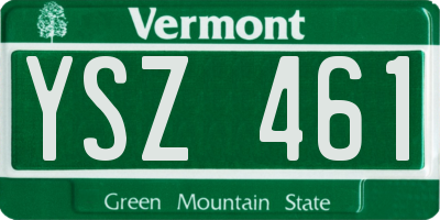 VT license plate YSZ461