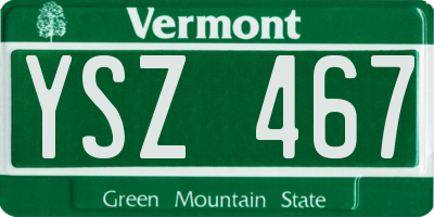 VT license plate YSZ467