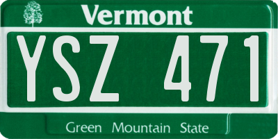 VT license plate YSZ471