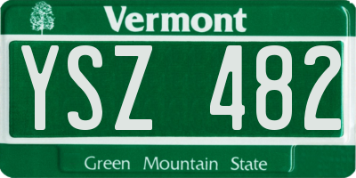 VT license plate YSZ482