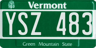 VT license plate YSZ483