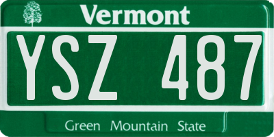 VT license plate YSZ487