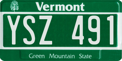 VT license plate YSZ491