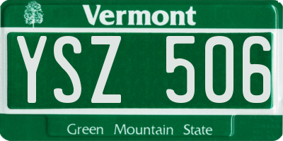 VT license plate YSZ506