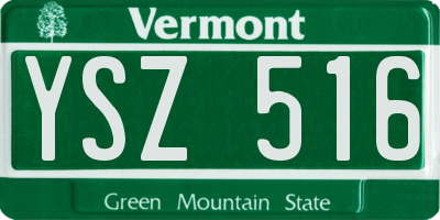 VT license plate YSZ516