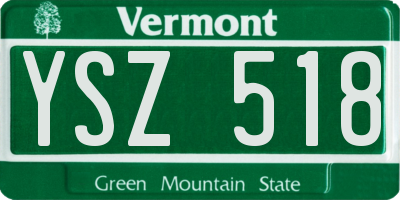 VT license plate YSZ518