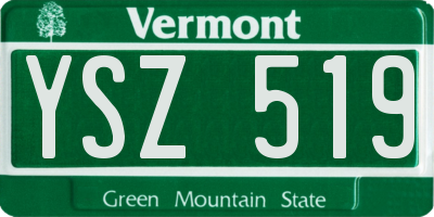 VT license plate YSZ519