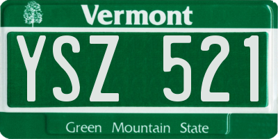 VT license plate YSZ521