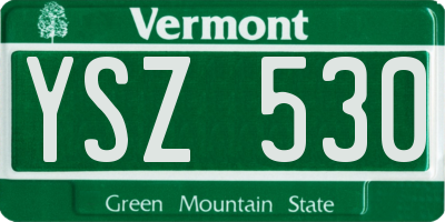 VT license plate YSZ530