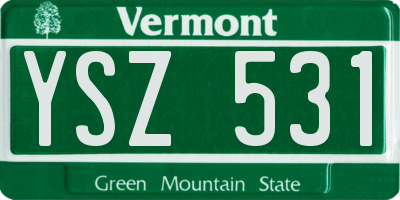 VT license plate YSZ531