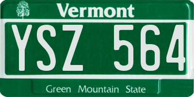 VT license plate YSZ564