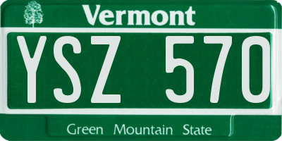 VT license plate YSZ570
