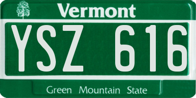 VT license plate YSZ616
